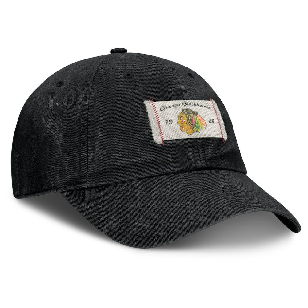 Chicago Blackhawks Fanatics Women's Heritage Away Game Adjustable Hat - Black Hats