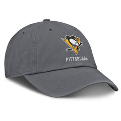 Pittsburgh Penguins Fanatics Washed Adjustable Hat - Charcoal Hats