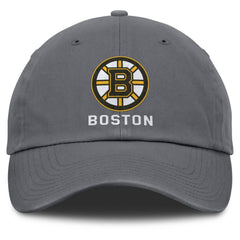 Boston Bruins Fanatics Washed Adjustable Hat - Charcoal Hats