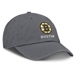 Boston Bruins Fanatics Washed Adjustable Hat - Charcoal Hats