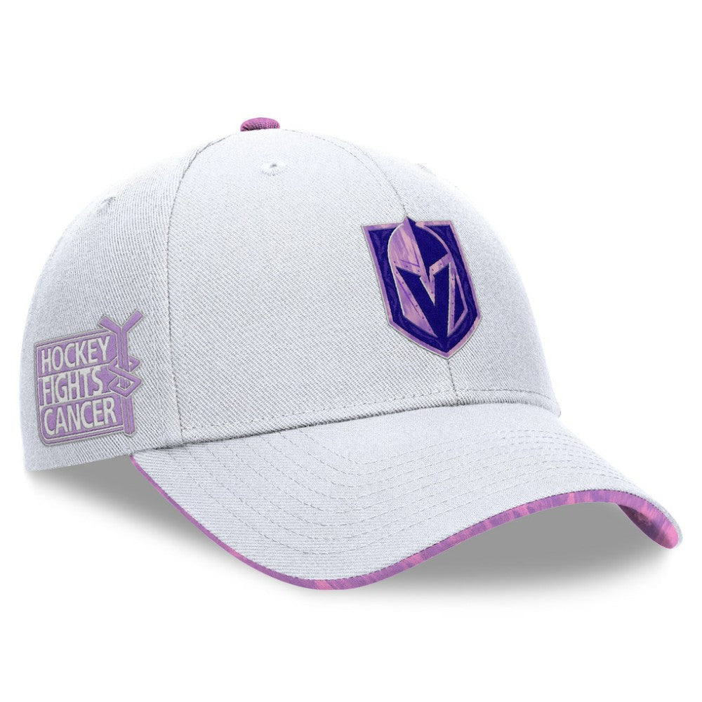 Vegas Golden Knights Fanatics Authentic Pro Hockey Fights Cancer Adjustable Hat - White Hats