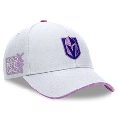 Vegas Golden Knights Fanatics Authentic Pro Hockey Fights Cancer Adjustable Hat - White Hats