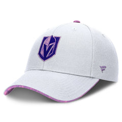 Vegas Golden Knights Fanatics Authentic Pro Hockey Fights Cancer Adjustable Hat - White Hats
