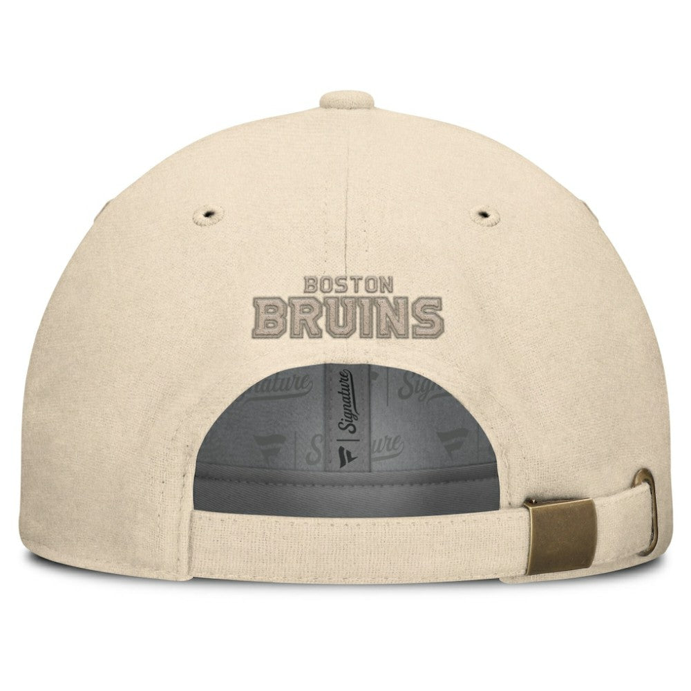 Boston Bruins Fanatics Front Office Canvas Adjustable Hat - Tan Hats