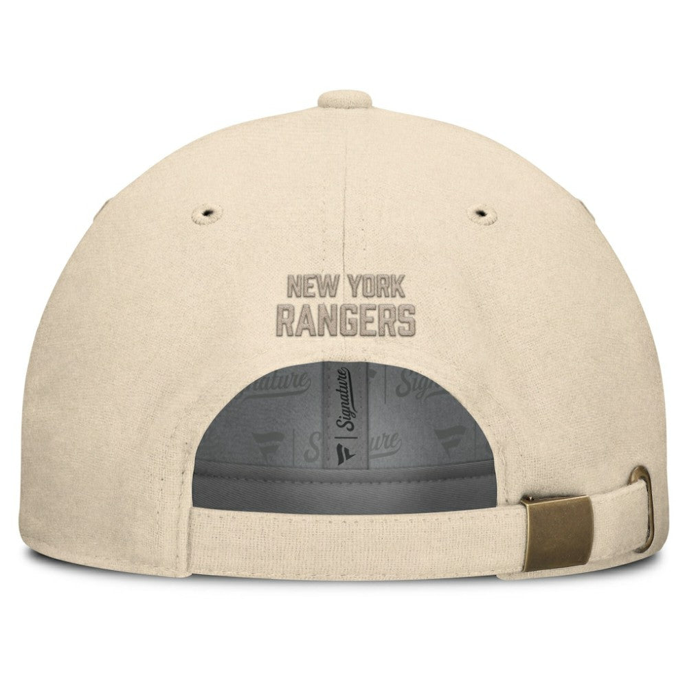 New York Rangers Fanatics Front Office Canvas Adjustable Hat - Tan Hats