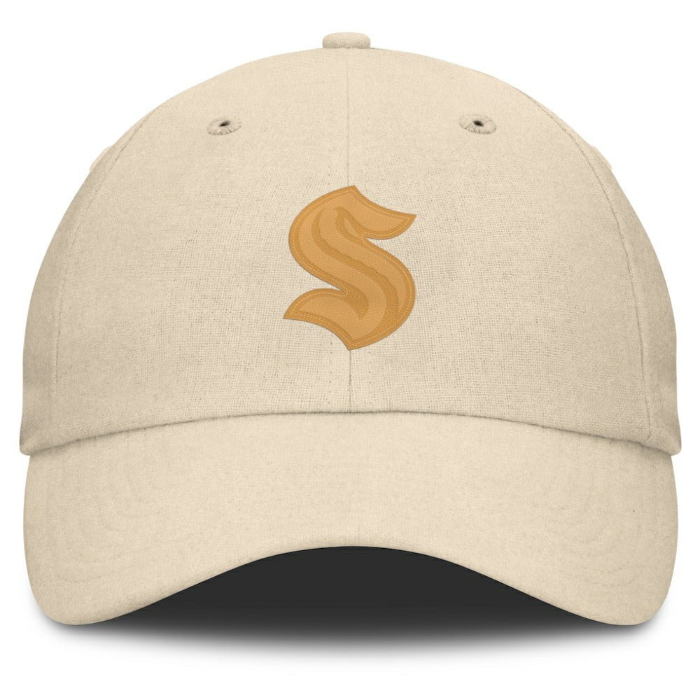 Seattle Kraken Fanatics Front Office Canvas Adjustable Hat - Tan Hats