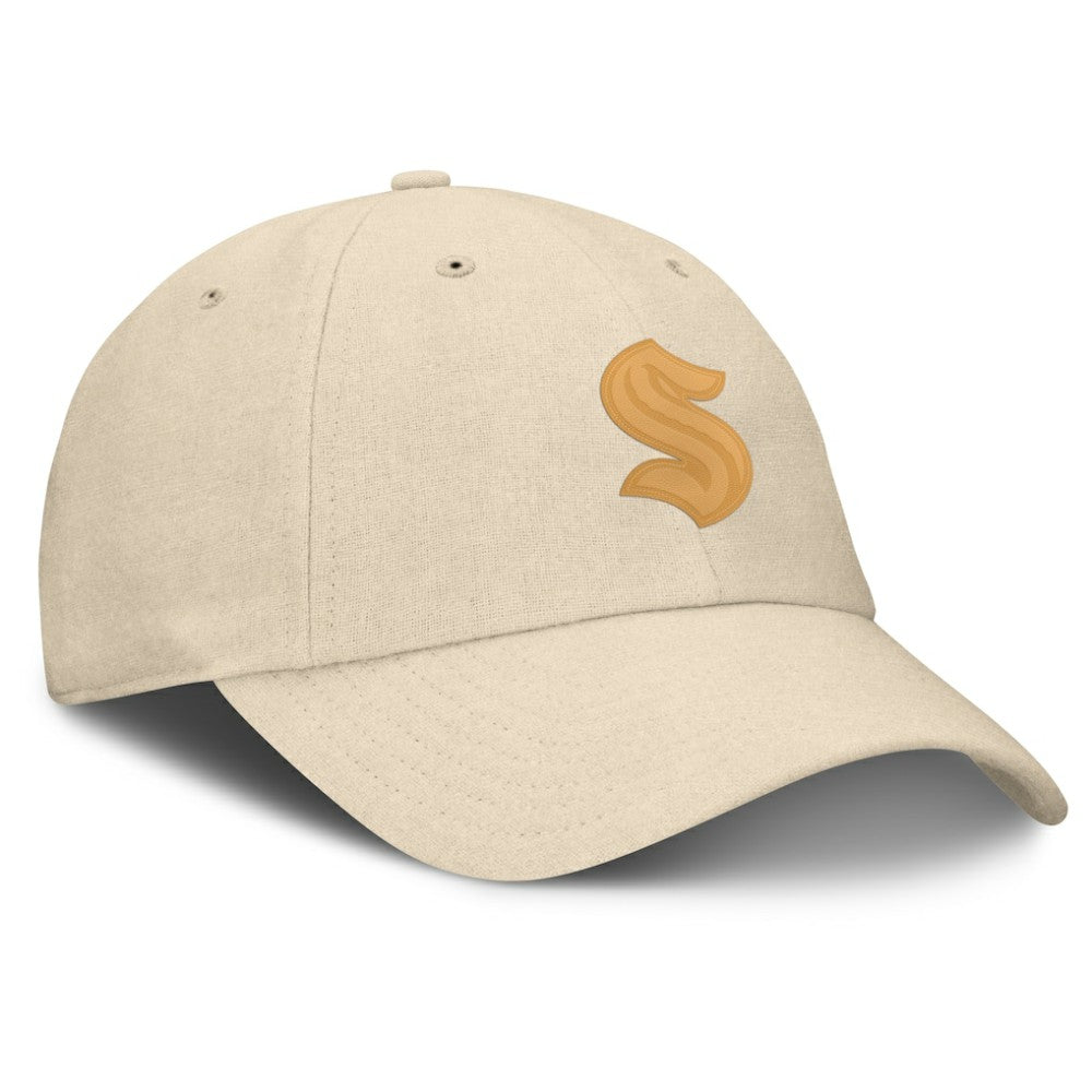 Seattle Kraken Fanatics Front Office Canvas Adjustable Hat - Tan Hats