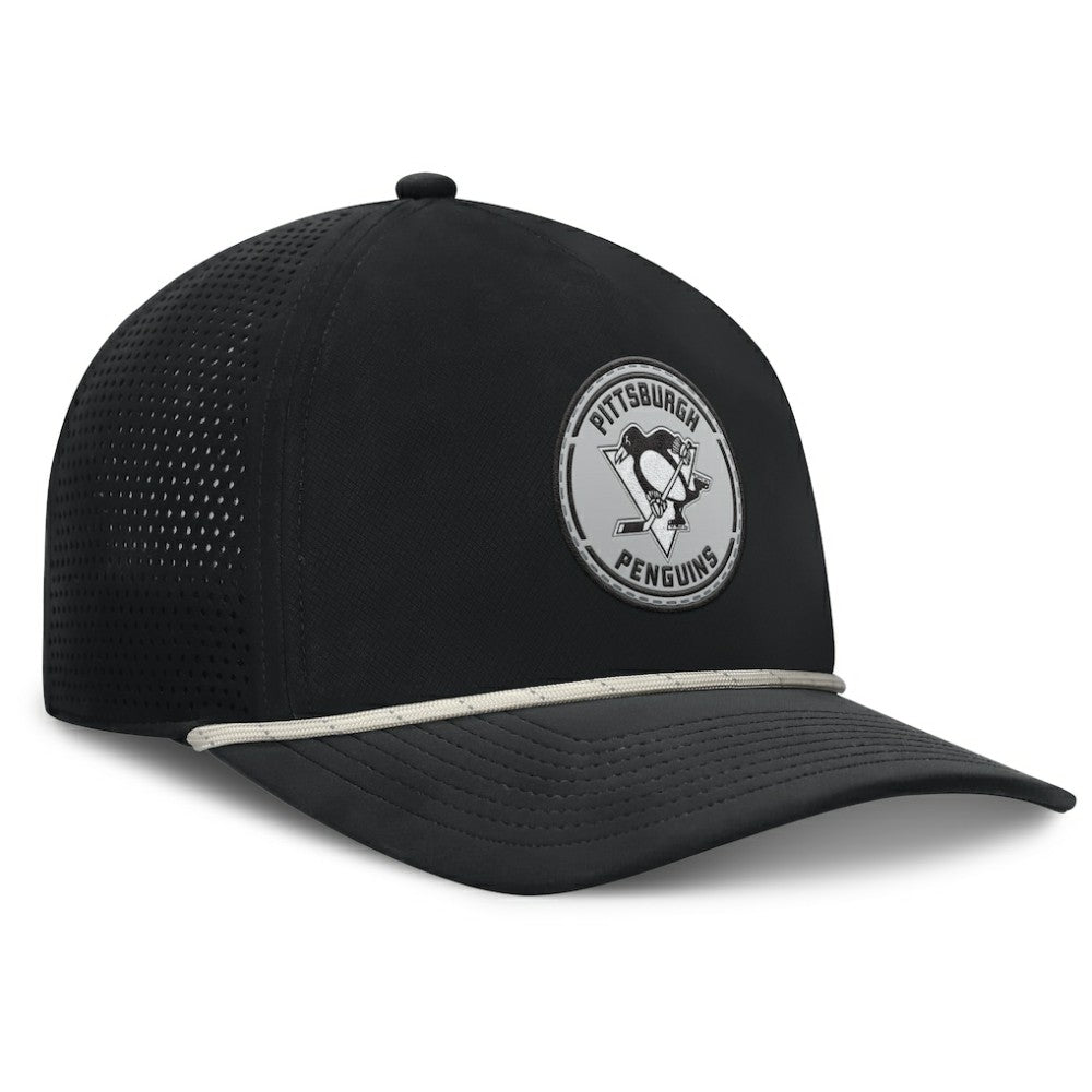 Pittsburgh Penguins Fanatics Front Office Performance A-Frame Adjustable Hat - Black Hats