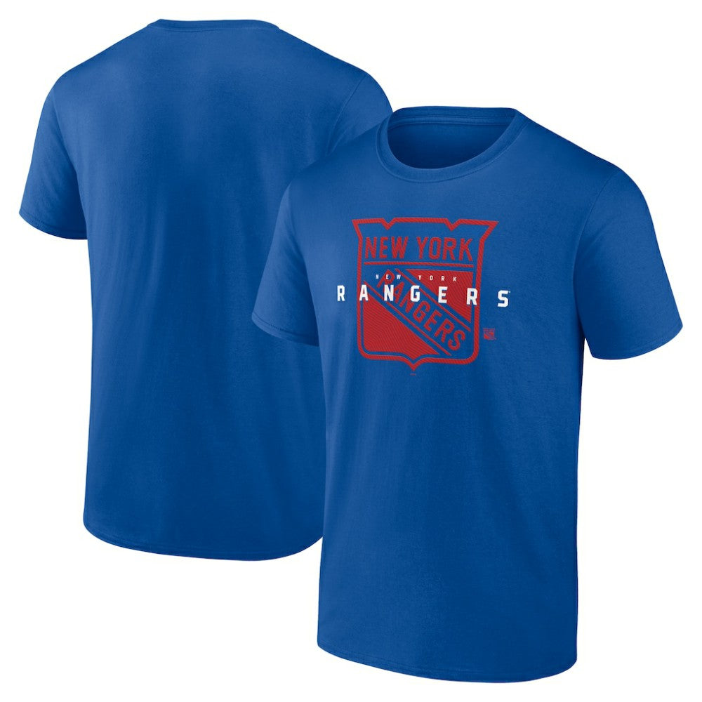New York Rangers Logo Athletic Coordinate T-Shirt - Blue T-shirts