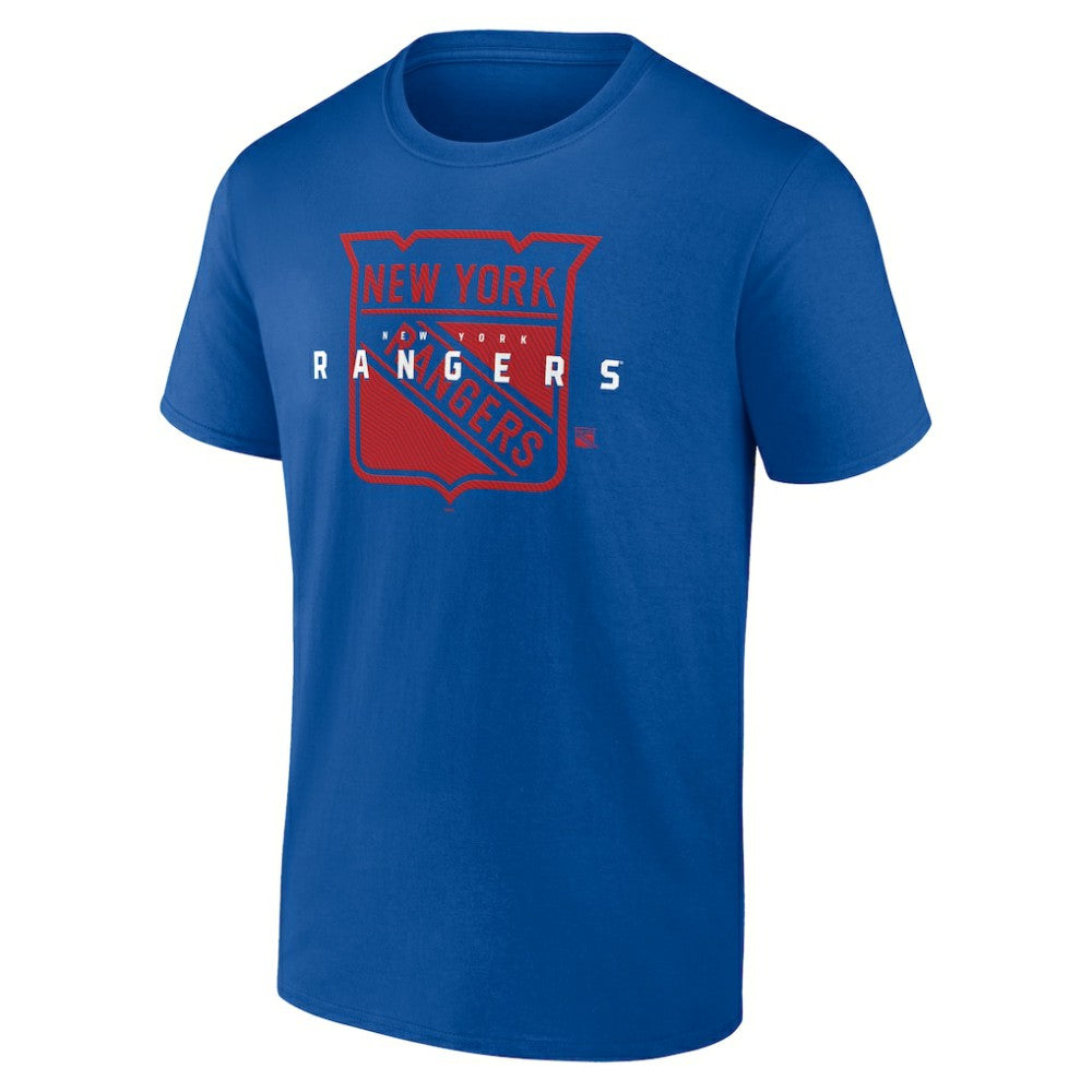 New York Rangers Logo Athletic Coordinate T-Shirt - Blue T-shirts