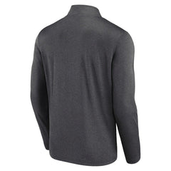 Los Angeles Kings Logo Athletic Head-to-Head Raglan Quarter-Zip Top - Heather Charcoal Tops