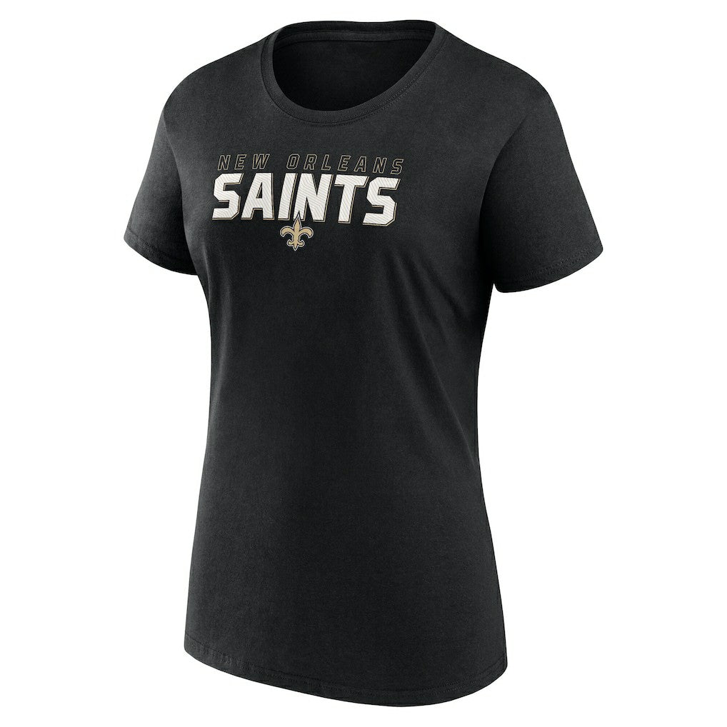 New Orleans Saints Logo Athletic Women's Lean T-Shirt - Black outlet