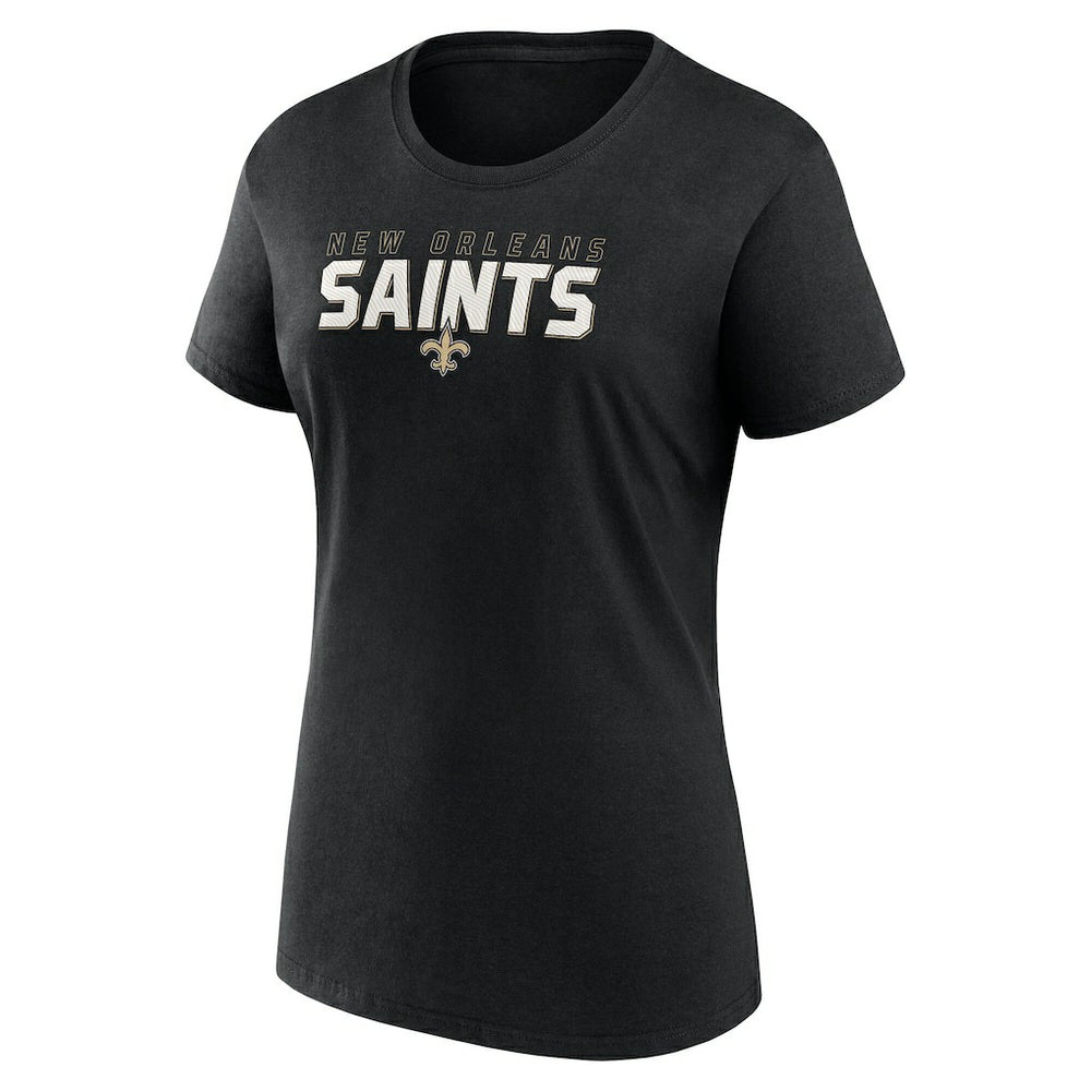 New Orleans Saints Logo Athletic Women's Lean T-Shirt - Black outlet