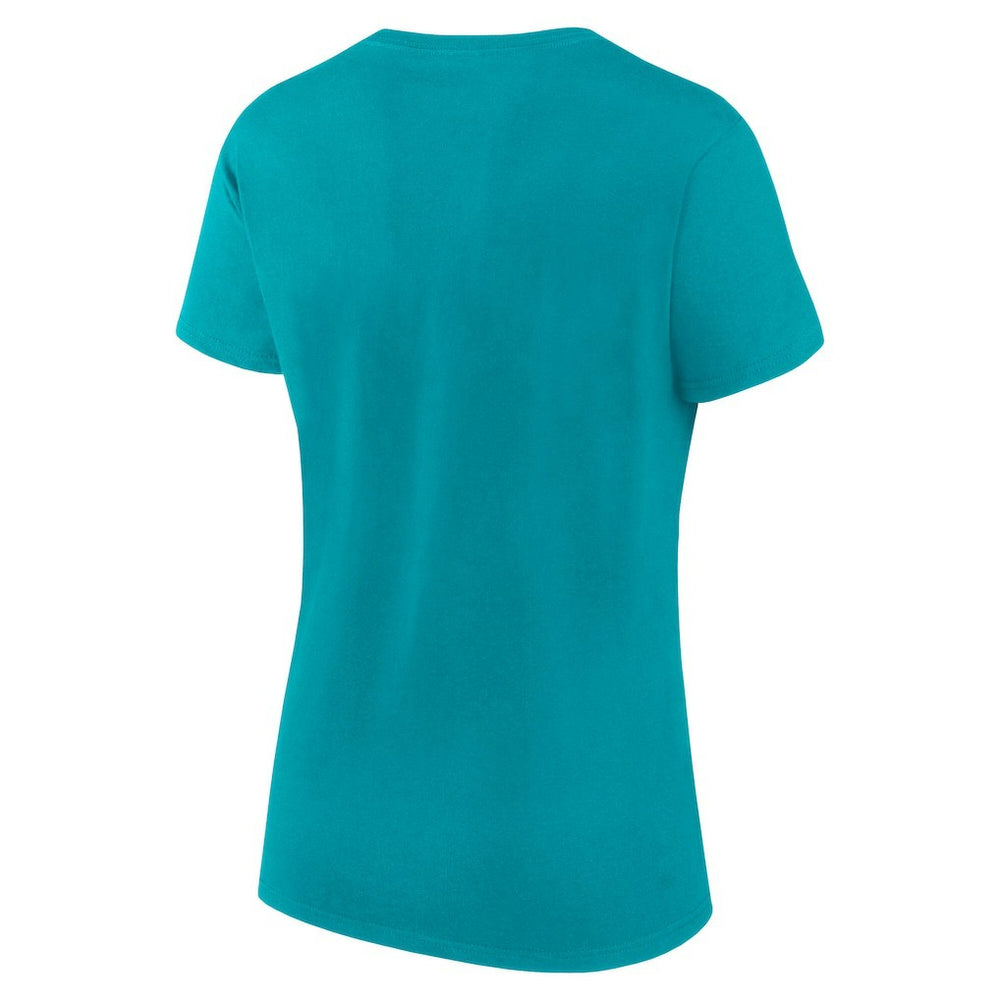 Miami Dolphins Logo Athletic Women's Lean T-Shirt - Aqua for sale