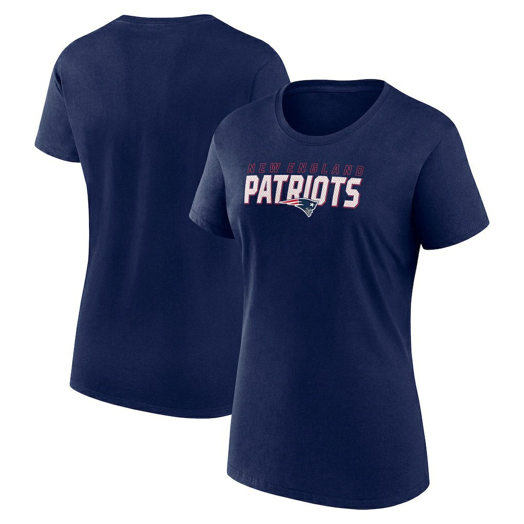 New England Patriots Logo Athletic Women's Lean T-Shirt - Navy cheap