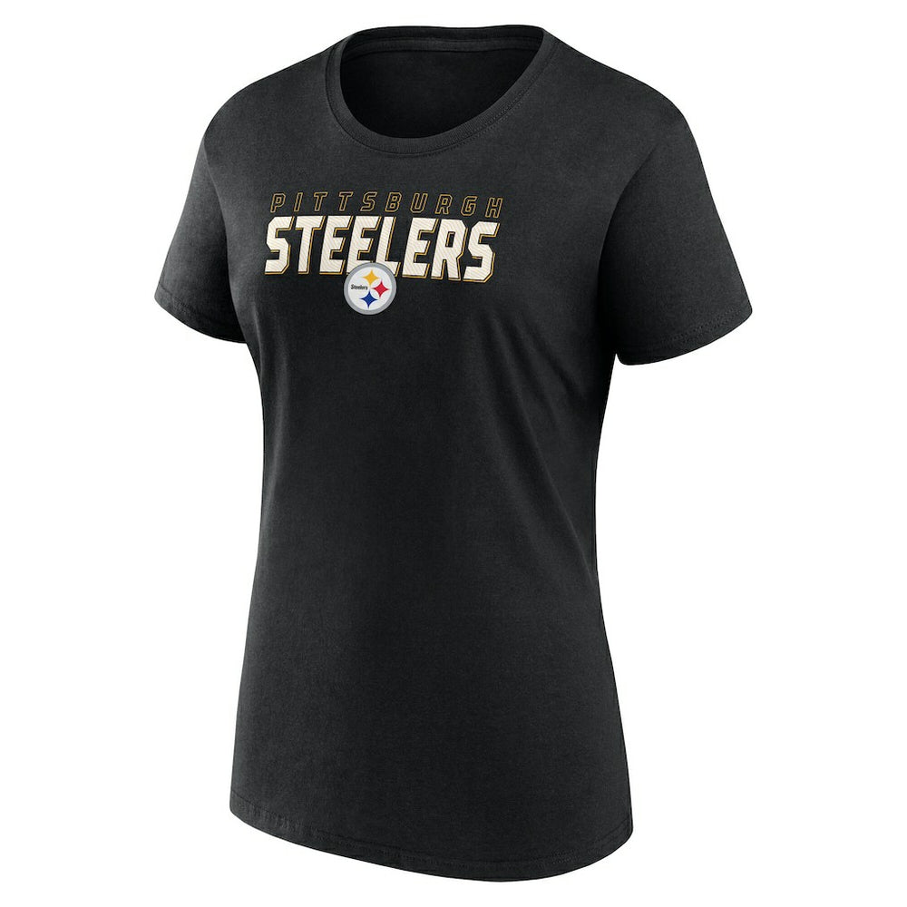 Pittsburgh Steelers Logo Athletic Women's Lean T-Shirt - Black outlet