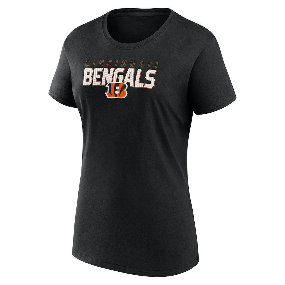 Cincinnati Bengals Logo Athletic Women's Lean T-Shirt - Black cheap