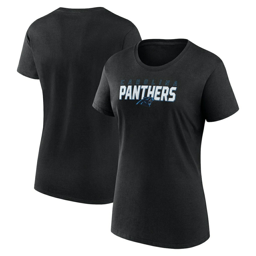 Carolina Panthers Logo Athletic Women's Lean T-Shirt - Black discount