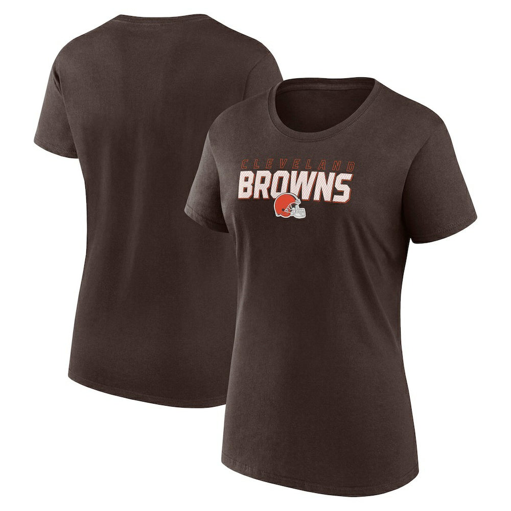 Cleveland Browns Logo Athletic Women's Lean T-Shirt - Brown on sale