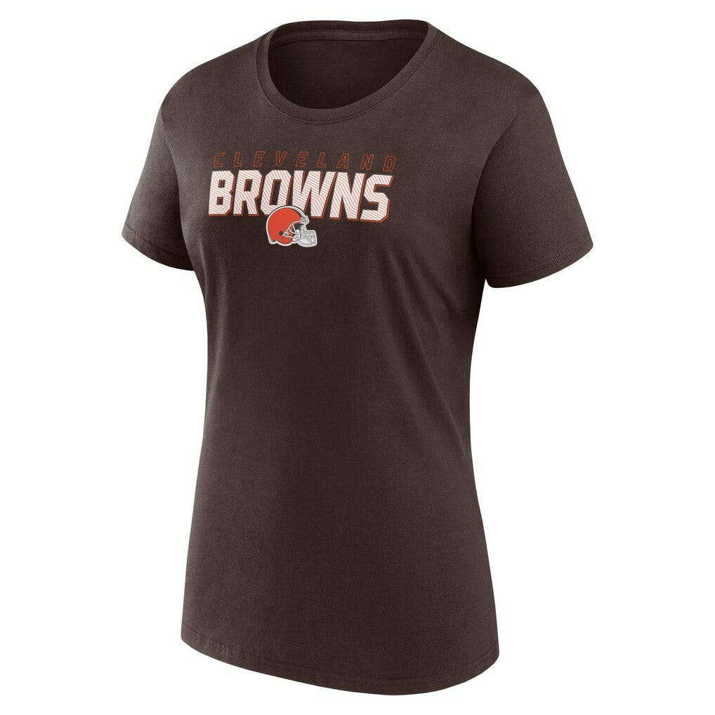 Cleveland Browns Logo Athletic Women's Lean T-Shirt - Brown on sale
