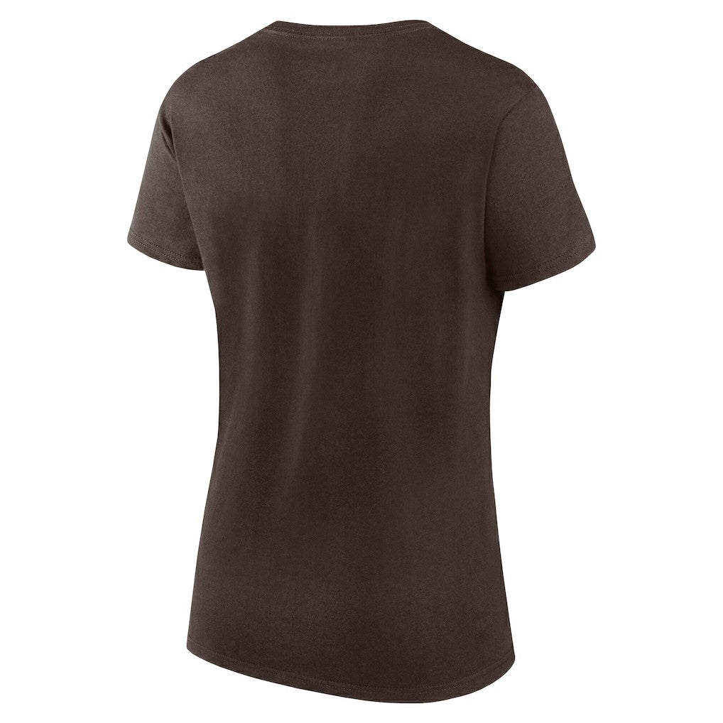 Cleveland Browns Logo Athletic Women's Lean T-Shirt - Brown on sale