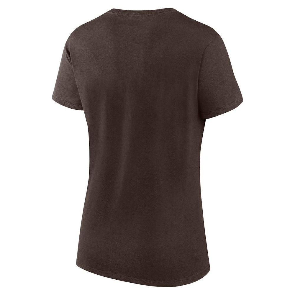 Cleveland Browns Logo Athletic Women's Lean T-Shirt - Brown on sale