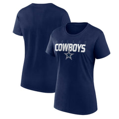 Dallas Cowboys Logo Athletic Women's Lean T-Shirt - Navy outlet