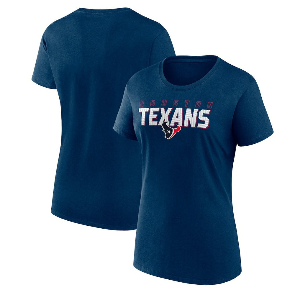 Houston Texans Logo Athletic Women's Lean T-Shirt - Navy outlet