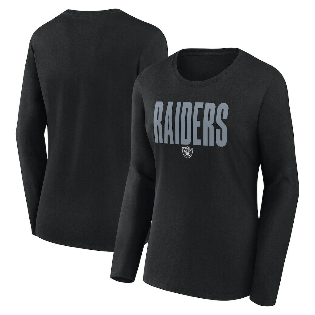 Las Vegas Raiders Logo Athletic Women's Grip Long Sleeve T-Shirt - Black sale