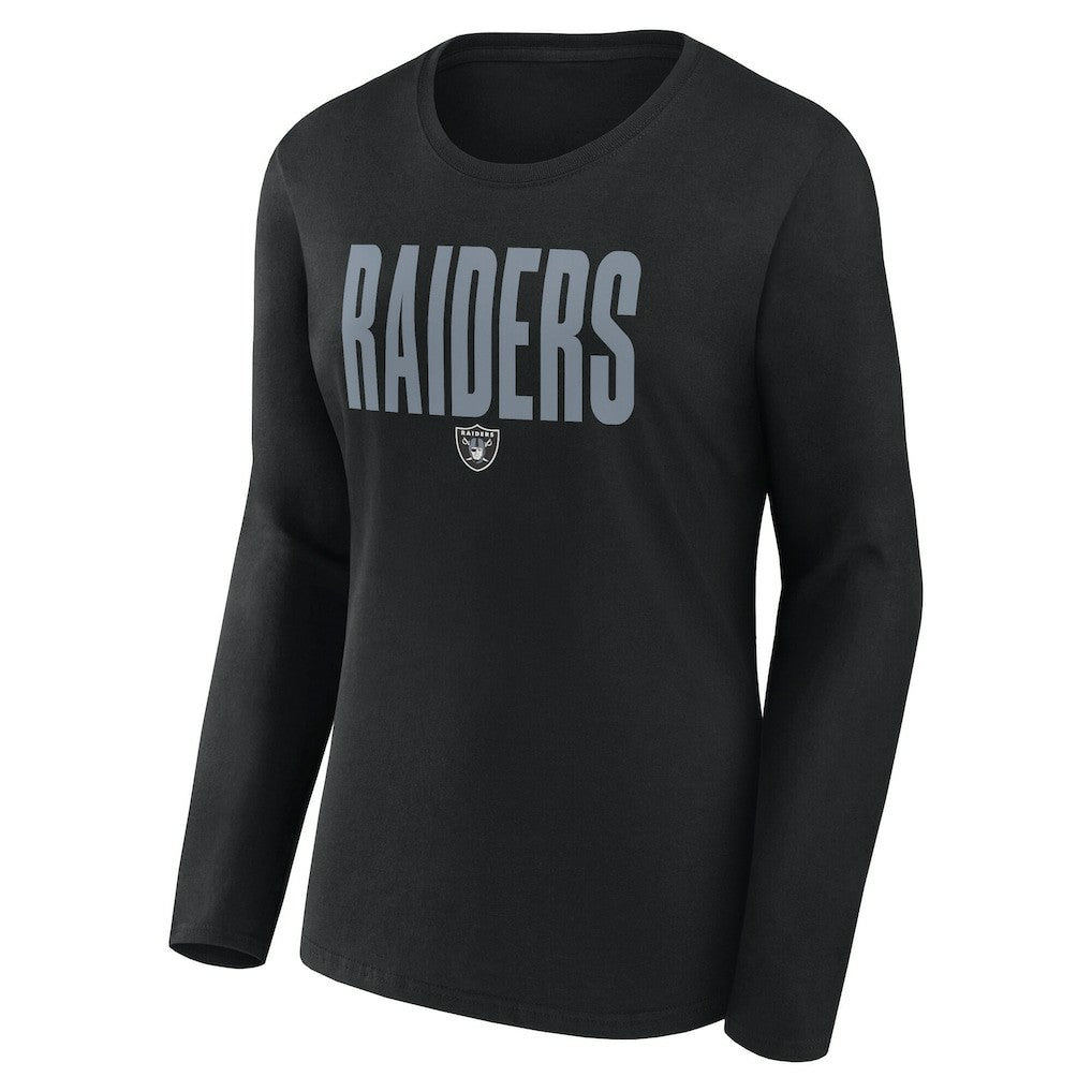 Las Vegas Raiders Logo Athletic Women's Grip Long Sleeve T-Shirt - Black sale