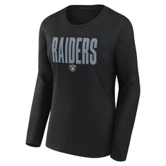 Las Vegas Raiders Logo Athletic Women's Grip Long Sleeve T-Shirt - Black sale