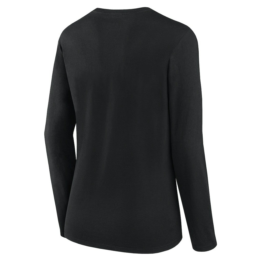 New Orleans Saints Logo Athletic Women's Grip Long Sleeve T-Shirt - Black discount