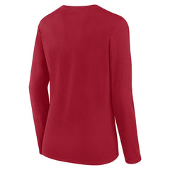 San Francisco 49ers Logo Athletic Women's Grip Long Sleeve T-Shirt - Scarlet online