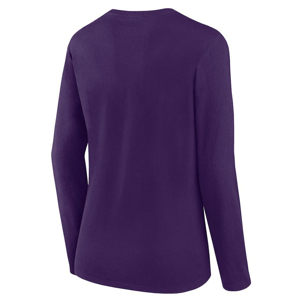 Baltimore Ravens Logo Athletic Women's Grip Long Sleeve T-Shirt - Purple discount