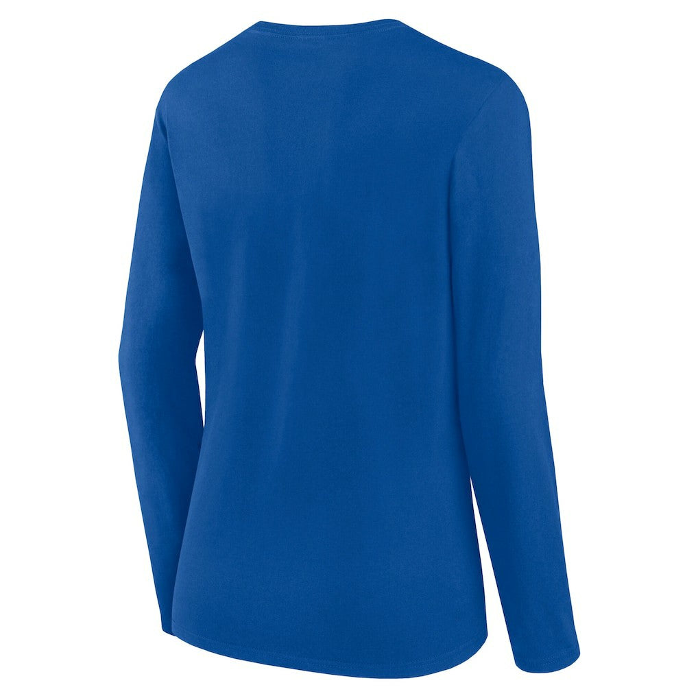 Buffalo Bills Logo Athletic Women's Grip Long Sleeve T-Shirt - Royal cheap