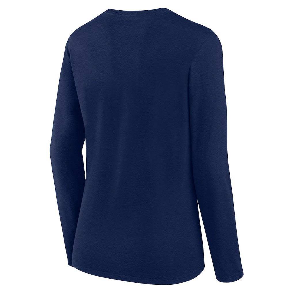 Dallas Cowboys Logo Athletic Women's Grip Long Sleeve T-Shirt - Navy outlet