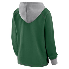 New York Jets Logo Athletic Women's Boom Fleece Pullover V-Neck Hoodie - Green outlet