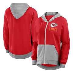 Kansas City Chiefs Logo Athletic Women's Hit It French Terry Full-Zip Hoodie - Red discount
