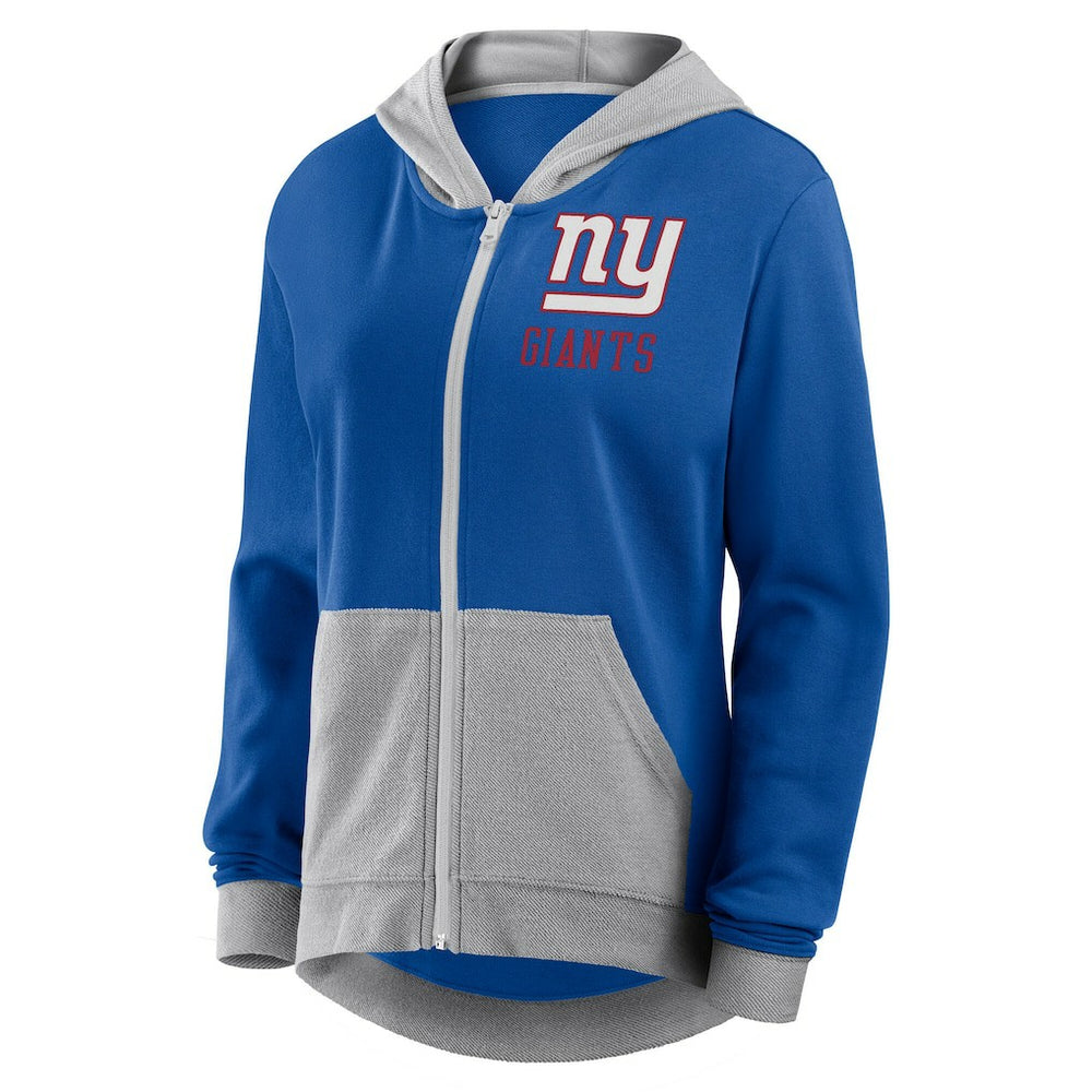 New York Giants Logo Athletic Women's Hit It French Terry Full-Zip Hoodie - Royal on sale