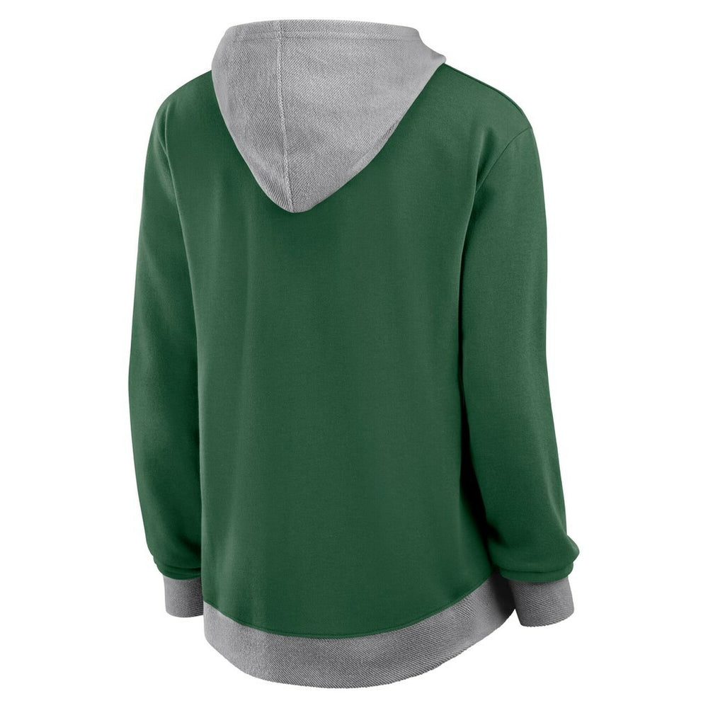 New York Jets Logo Athletic Women's Hit It French Terry Full-Zip Hoodie - Green for sale