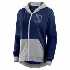 Tennessee Titans Logo Athletic Women's Hit It French Terry Full-Zip Hoodie - Navy on sale