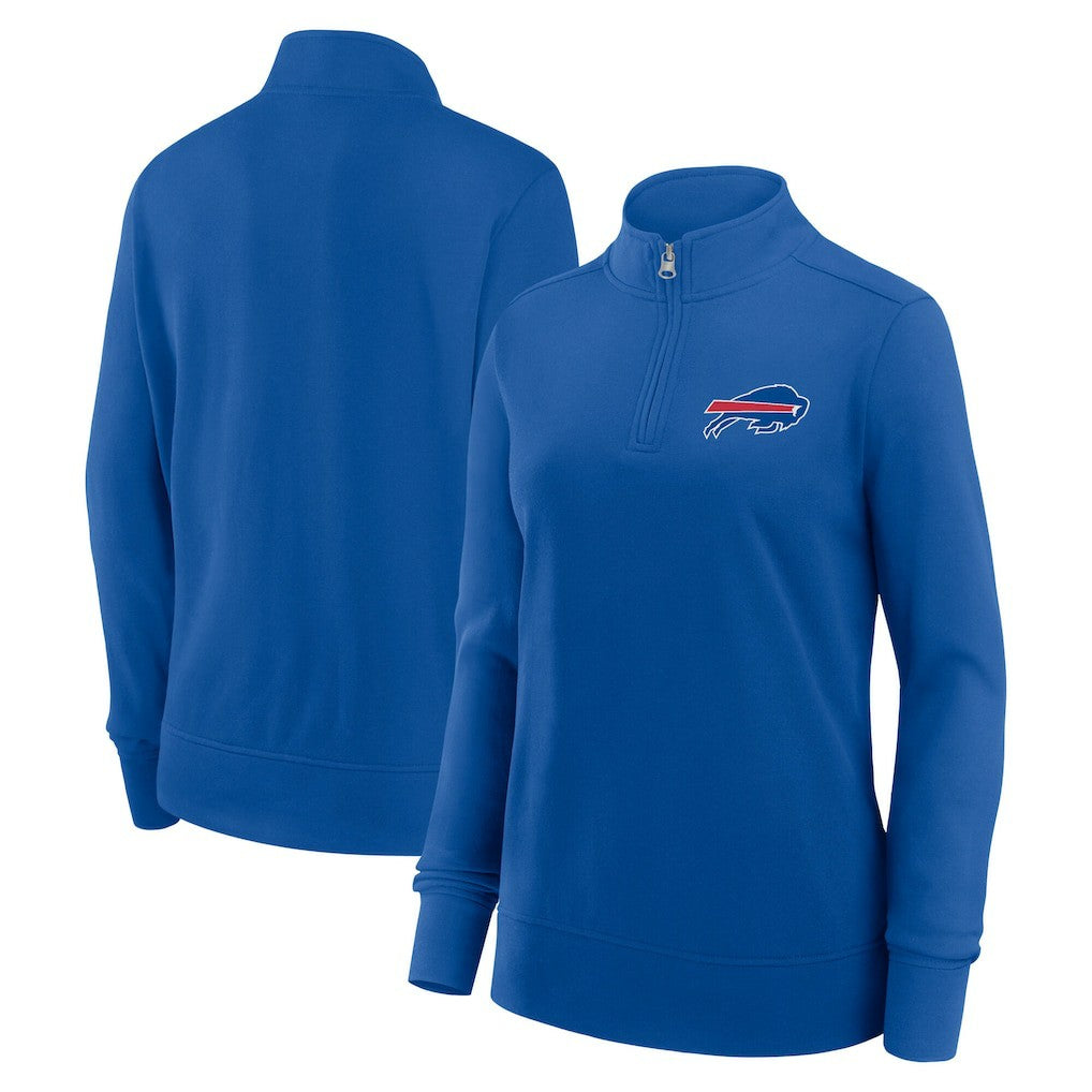 Buffalo Bills Logo Athletic Women's Velocity Quarter-Zip Jacket - Royal cheap