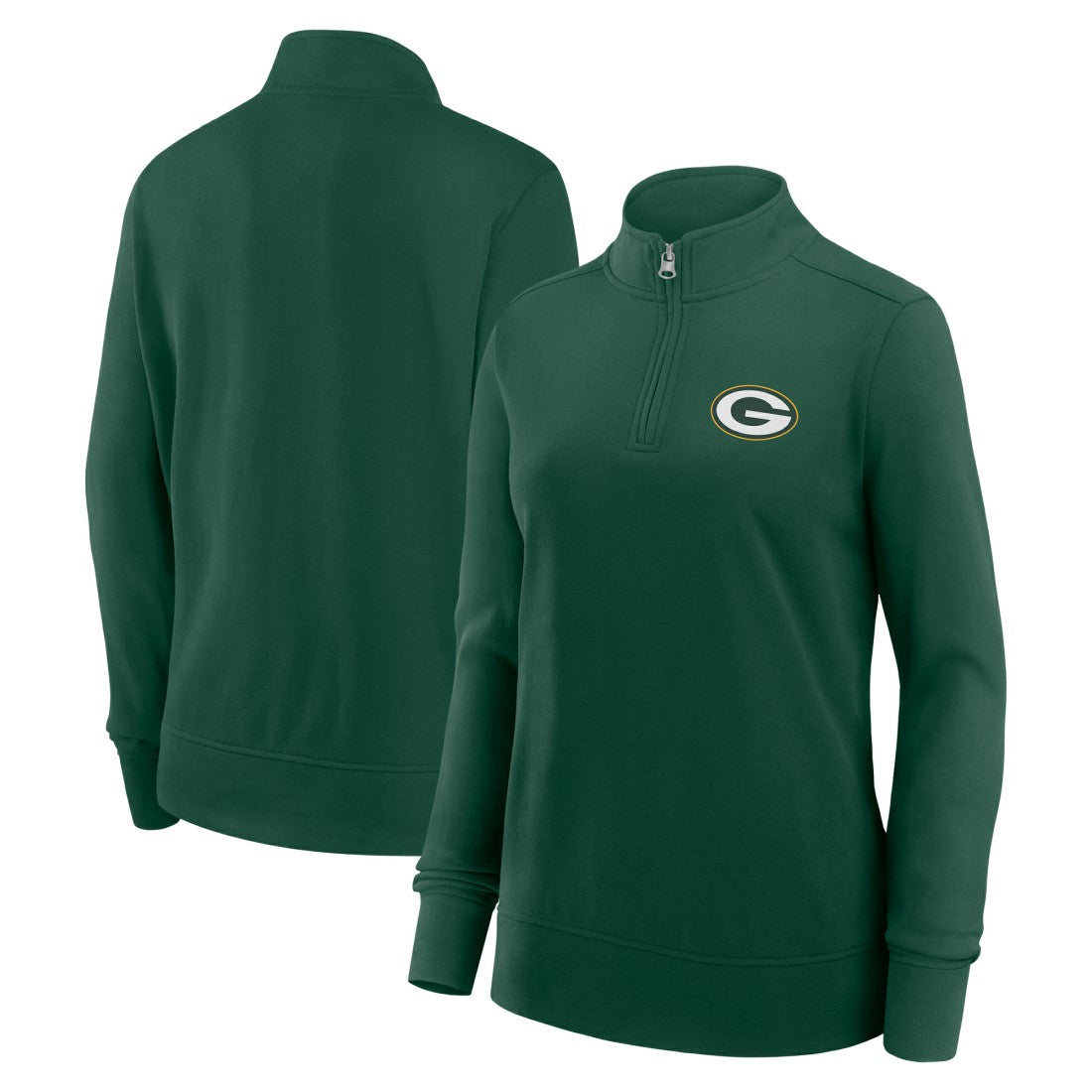 Green Bay Packers Logo Athletic Women's Velocity Quarter-Zip Jacket - Green for sale
