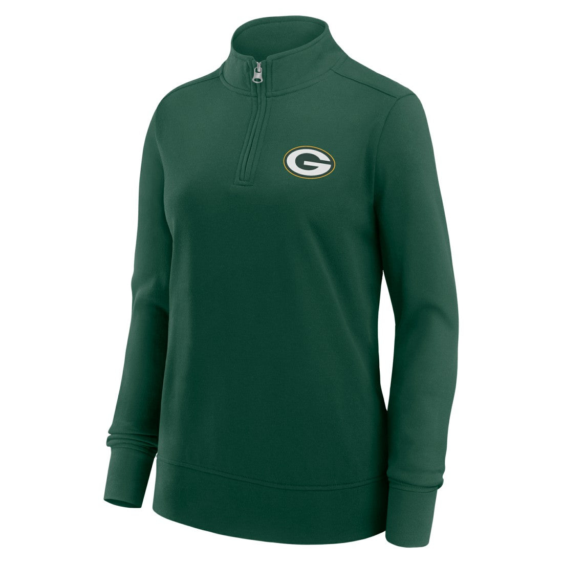 Green Bay Packers Logo Athletic Women's Velocity Quarter-Zip Jacket - Green for sale