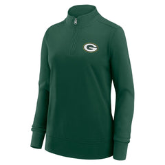Green Bay Packers Logo Athletic Women's Velocity Quarter-Zip Jacket - Green for sale