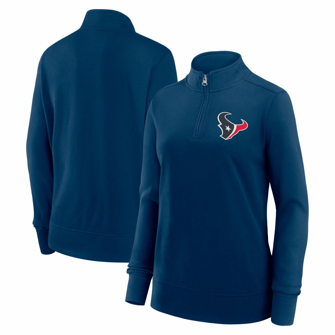 Houston Texans Logo Athletic Women's Velocity Quarter-Zip Jacket - Navy for sale