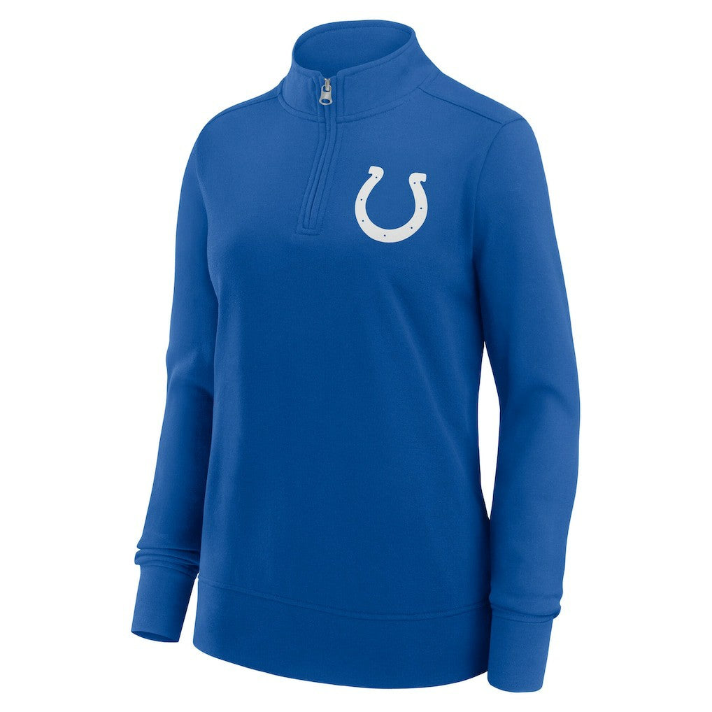 Indianapolis Colts Logo Athletic Women's Velocity Quarter-Zip Jacket - Royal discount