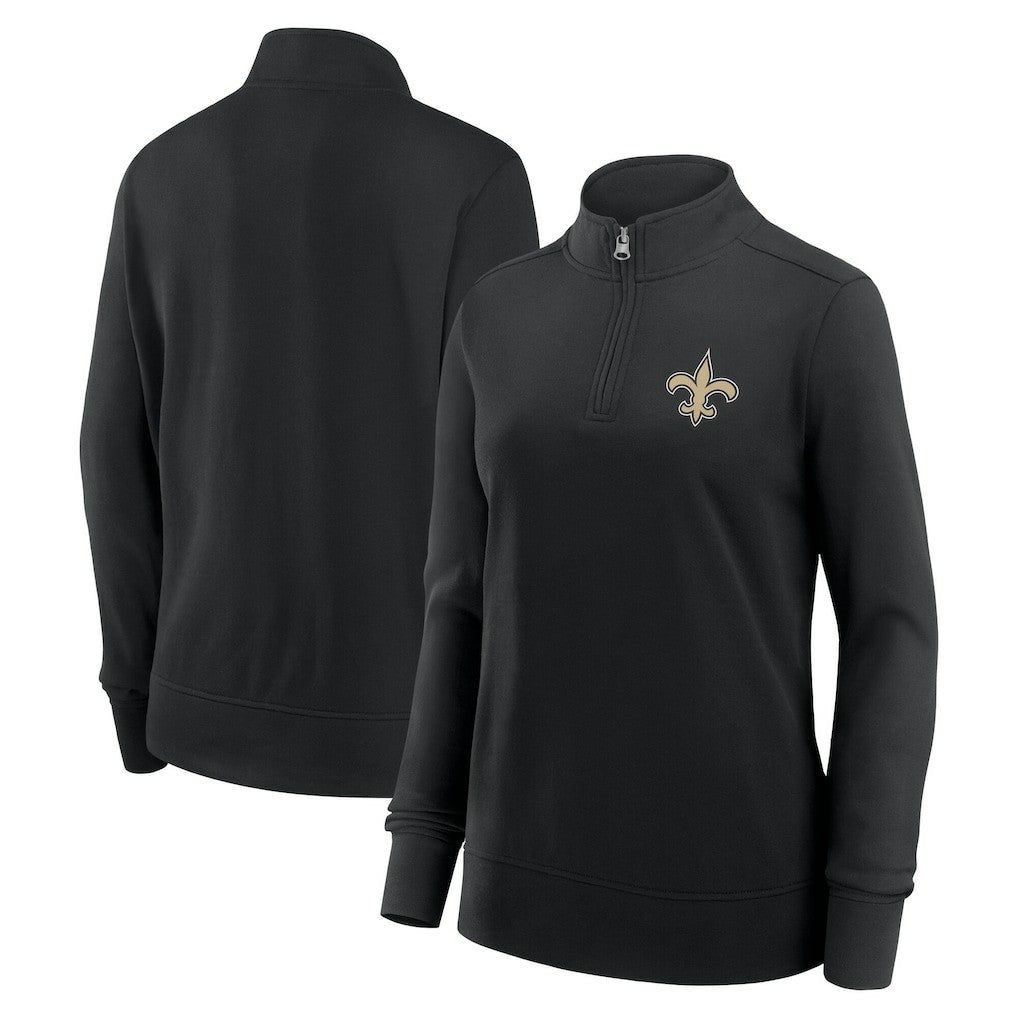 New Orleans Saints Logo Athletic Women's Velocity Quarter-Zip Jacket - Black online
