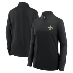 New Orleans Saints Logo Athletic Women's Velocity Quarter-Zip Jacket - Black online