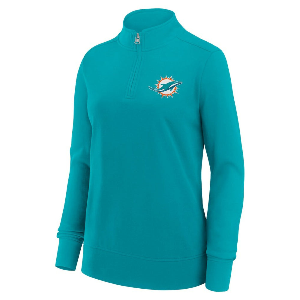 Miami Dolphins Logo Athletic Women's Velocity Quarter-Zip Jacket - Aqua for sale